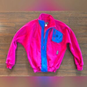 Vintage Jansport Pink Pullover Full Zip Jacket